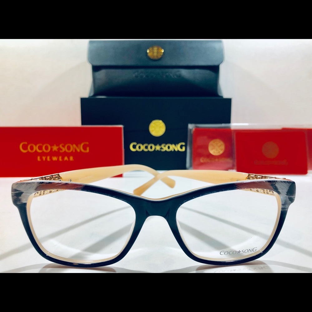 Coco Song Eyeglasses Black Gray Brown Multi Color